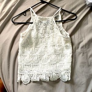 Lace white top from Charlotte Russe